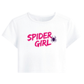 Pink Spider Girl Crop Baby Tee