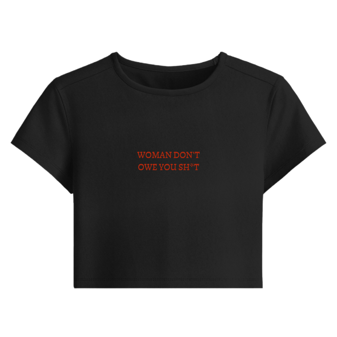 Owe Your Space Baby Tee(Black)